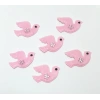 Güvercin Pembe Süsleme Kumaş Sticker 25 Adet