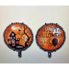 Yuvarlak Örümcekli Halloween Folyo Balon