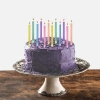 Kısa Makaron Doğum Günü Mumları 12li