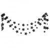 Siyah Renk Yıldız Kağıt Sarkıt Süs 4 Metre