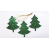 Yeşil Çam Ağacı Simli Keçe Yılbaşı Ağacı Süsü 10 Adet