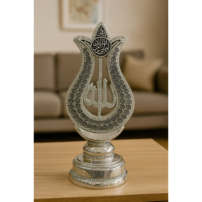 ALLAH YAZILI ESMAÜL HÜSNA KONSOL ÜSTÜ DEKORATİF BİBLO 27X12