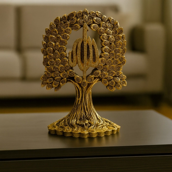 ALLAH YAZILI ESMAÜL HÜSNA DEKORATİF AĞAÇ BİBLO 27X20