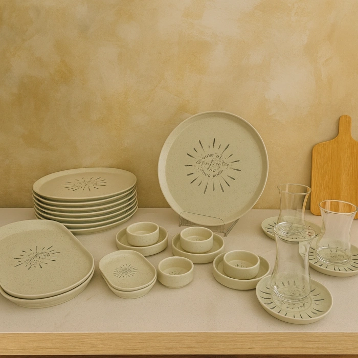 PORSELEN KAHVALTI TAKIMI 30 PARÇA 30X26