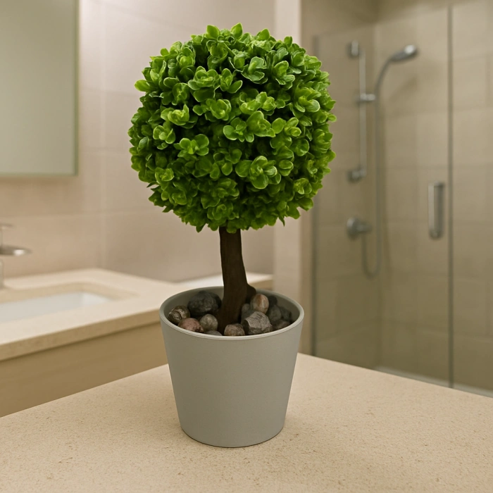 Dekoratif Mini Yapay Topiary – Plastik Saksılı – 10*10*20 cm