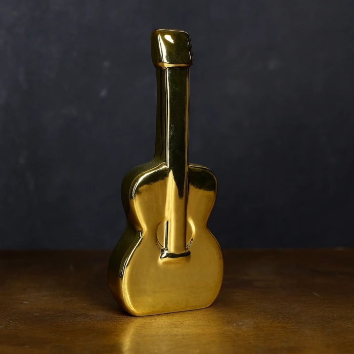GOLD GİTAR SERAMİK OBJE 17x7