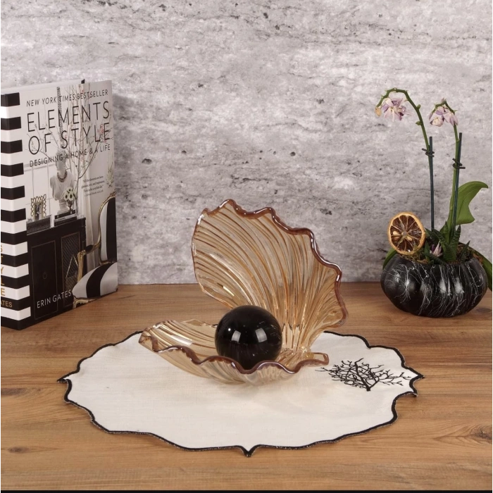 KRİSTAL CAM İNCİ KRİSTAL TOP İKİLİ SET 25X20