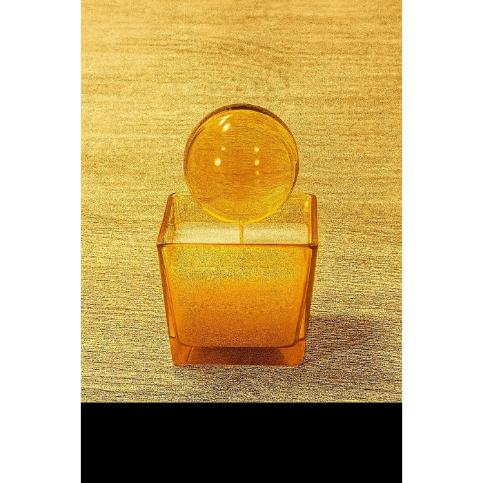 KÜRE KAPAKLI CAM MUMLUK 14X8