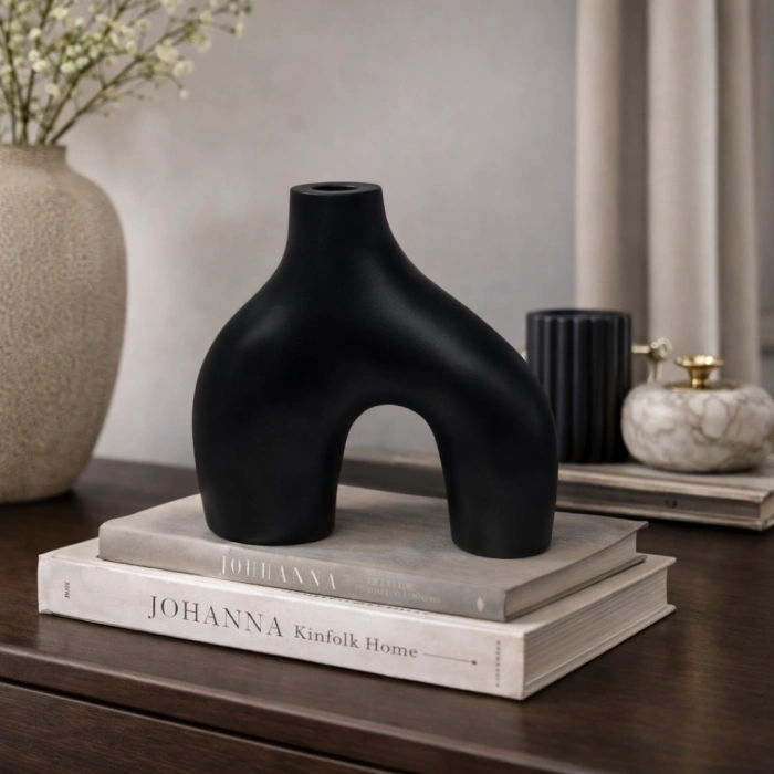 Mat Modern Arch Form Seramik Dekoratif Vazo