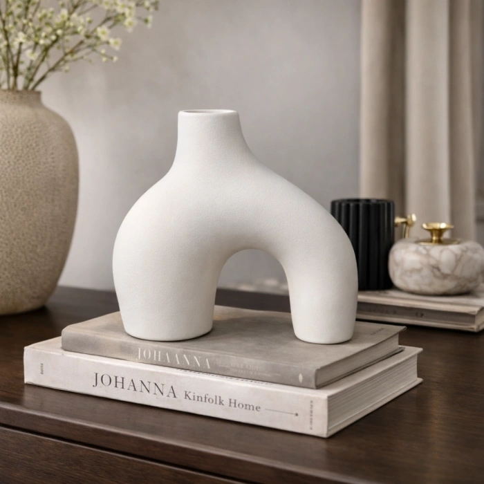 Modern Arch Formlu Seramik Dekoratif Vazo 28*28