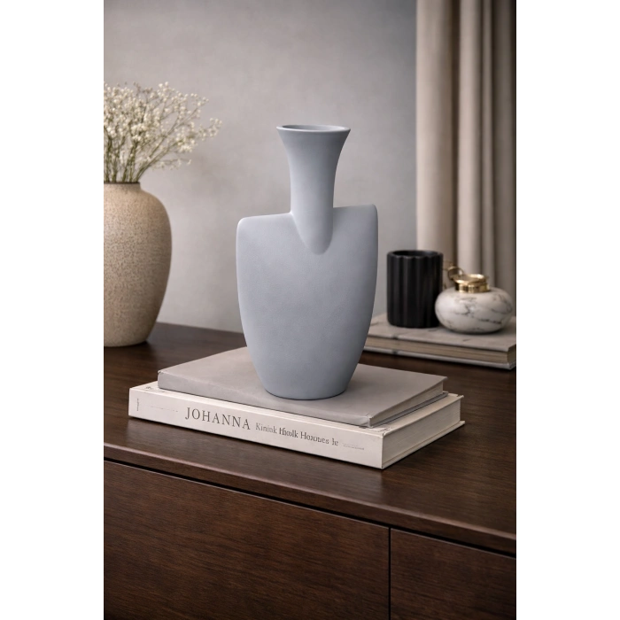 Modern Mat Seramik Siluet Vazo – Heykelsi Tasarım