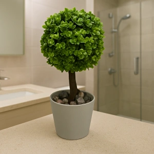 Dekoratif Mini Yapay Topiary – Plastik Saksılı – 10*10*20 cm