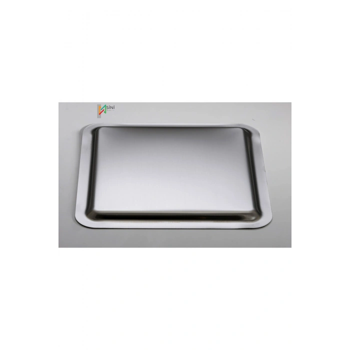 Papatyalı Paslanmaz Çelik 6 Adet Kare Lüx Rose Kahve, Çay Sunum Servis Tepsisi