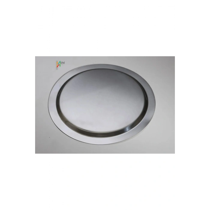 6 Adet Paslanmaz Çelik Yuvarlak Lüx Desenli Gold Ad-26 Kahve, Çay Sunum Servis Tepsisi