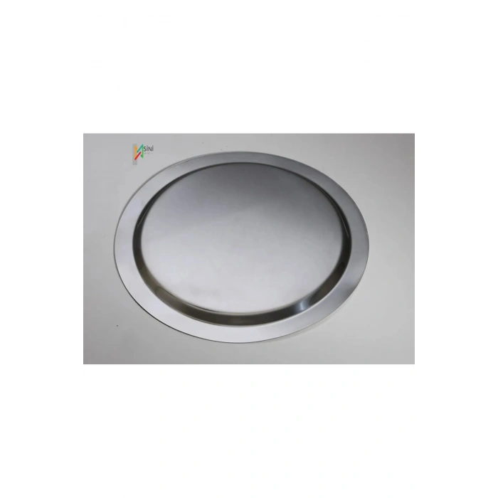 Paslanmaz Çelik 6 Adet Yuvarlak Lüx Desenli Gold AD-20 Kahve, Çay Sunum Servis Tepsisi