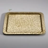 Paslanmaz Çelik 6 Adet Kare desenli Gold AD-08 Sunum Servis Tepsisi