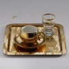 Paslanmaz Çelik 6 Adet Kare Desenli Gold AD-20 Sunum Servis Tepsisi