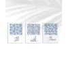 Elhamdülillah – Maşallah – Sübhanallah Mavi Desenli 3’lü Duvar Poster Seti