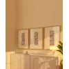 Modern Kırmızı Hat Sanatı 3’lü Duvar Poster Seti