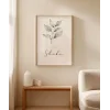 Şükür Minimal Botanik Duvar Poster