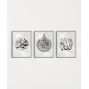 Allah – Muhammed Hat Yazılı 3lü Duvar Poster Seti