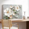 Beyaz Çiçekler Kanvas Tablo