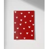 Beyaz Kalpler Desenli Poster