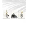 Cami Silüetli Hat Sanatı 3’lü Duvar Poster Seti