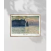Claude Monet Uçurum, Erretat, Gün Batımı Poster