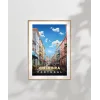 Coimbranın Renkli Sokakları Poster