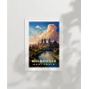 Gün Batımında Melbourne Şehir Poster