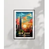 Gün Batımında New York Poster