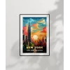Gün Batımında New York Poster