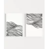 Hareket ve Akış Temalı Monokrom 2li Poster