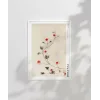 Hokusai Asma Üzerinde Küçük Kırmızı Çiçekler Poster