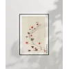 Hokusai Asma Üzerinde Küçük Kırmızı Çiçekler Poster