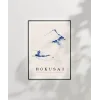 Hokusai Fuji Dağı Önünde Teknede Bir Kişi Poster