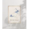 Hokusai Fuji Dağı Önünde Teknede Bir Kişi Poster