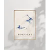 Hokusai Fuji Dağı Önünde Teknede Bir Kişi Poster