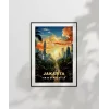 Jakarta Gün Batımı Şehir Manzarası Poster
