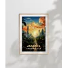 Jakarta Gün Batımı Şehir Manzarası Poster