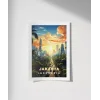 Jakarta Gün Batımı Şehir Manzarası Poster