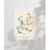 Kamisaka Sekka Vintage Japon Kelebekler Poster