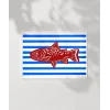 Kırmızı Balık Mavi Çizgiler Poster