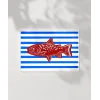 Kırmızı Balık Mavi Çizgiler Poster