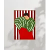Kırmızı Çizgilerde Yeşil Kadın Poster