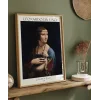 Leonardo Da Vinci Kakımlı Kadın Poster