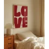 LOVE You Büyük Harf Tipografik Poster