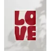 LOVE You Büyük Harf Tipografik Poster