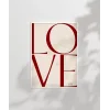 LOVE You Minimal ve Şık Tipografik Poster